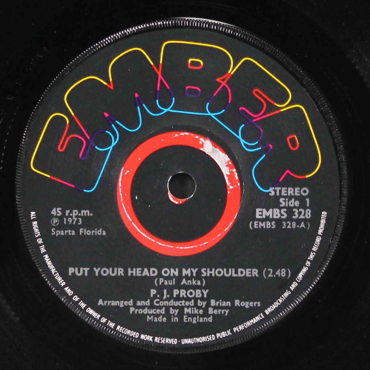 put your head on my shoulder by P.J. PROBY