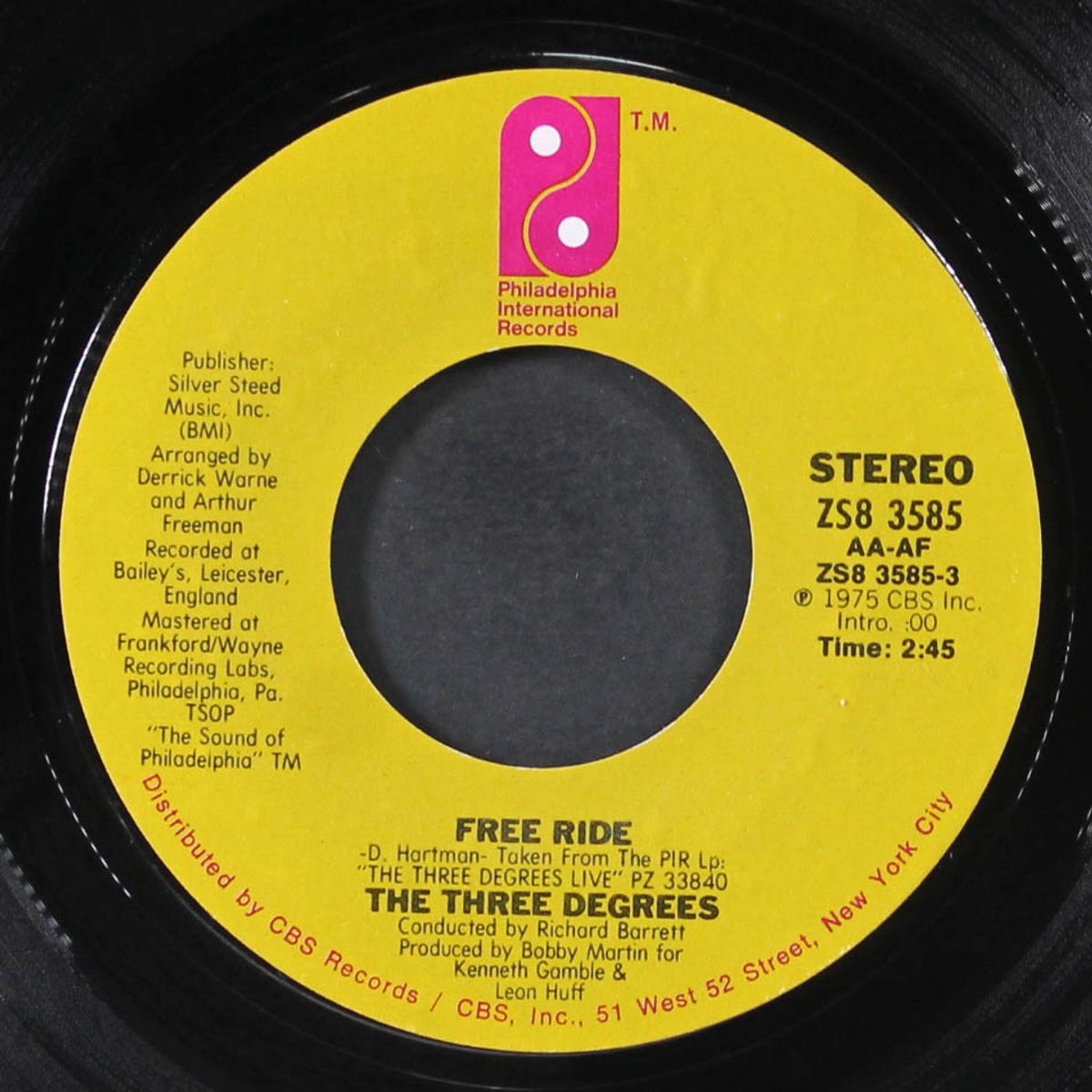 free ride / loving cup by THREE DEGREES