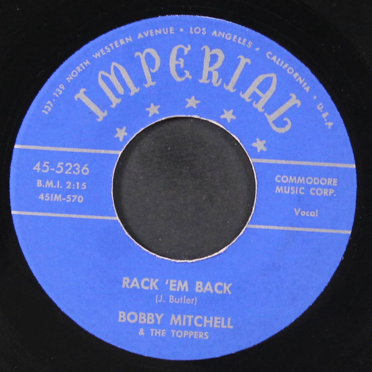 i'm crying / rack 'em back by BOBBY MITCHELL & TOPPERS