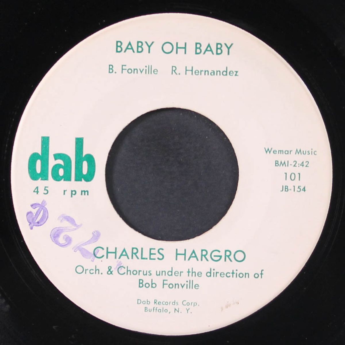 baby oh baby / over and over by CHARLES HARGRO & GROUP