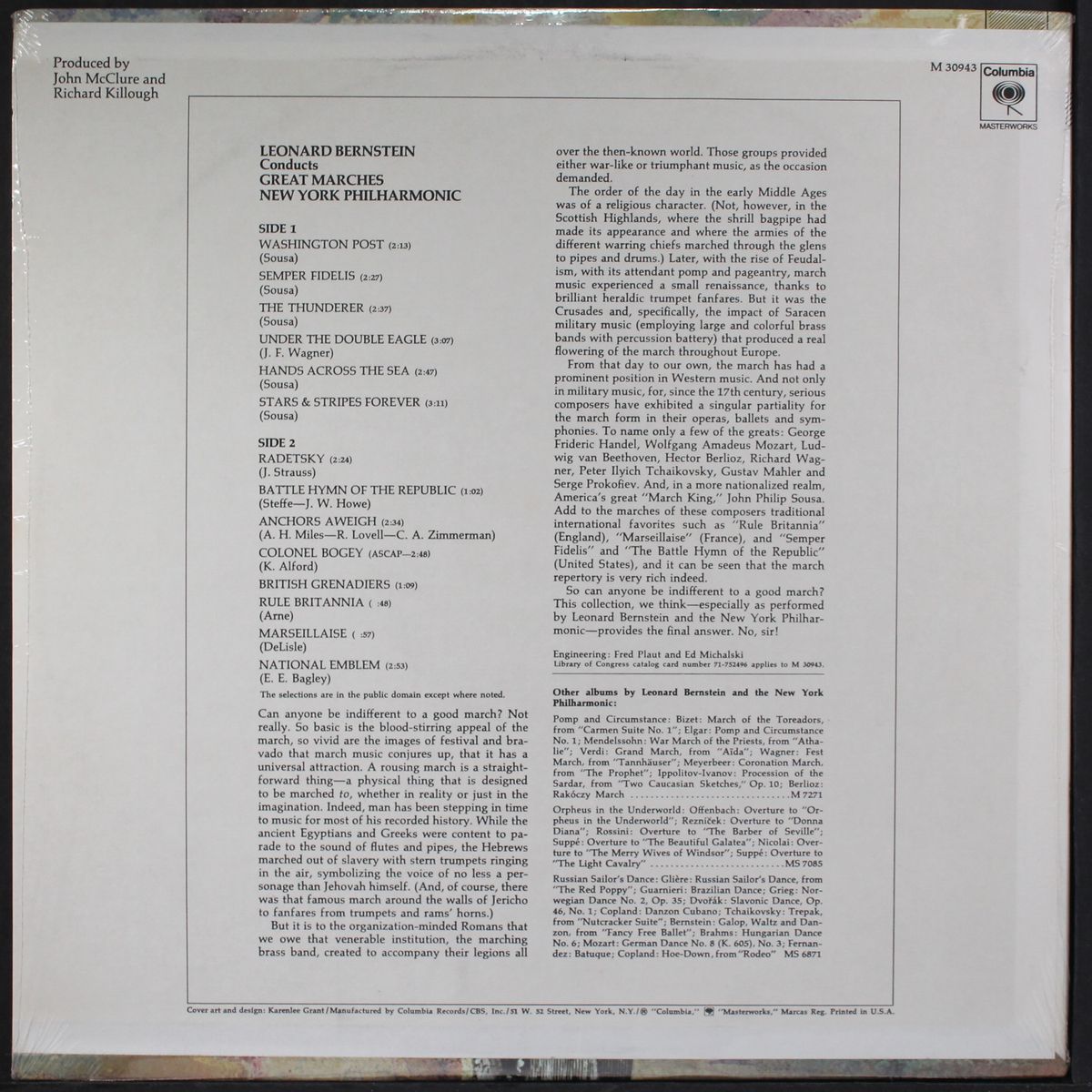 conducts great marches by LEONARD BERNSTEIN