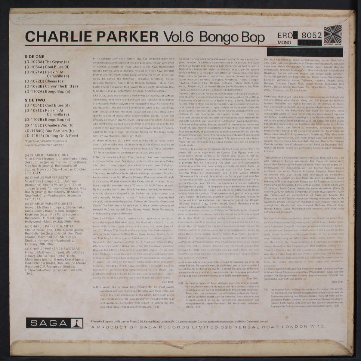 vol. 6 - bongo bop by CHARLIE PARKER