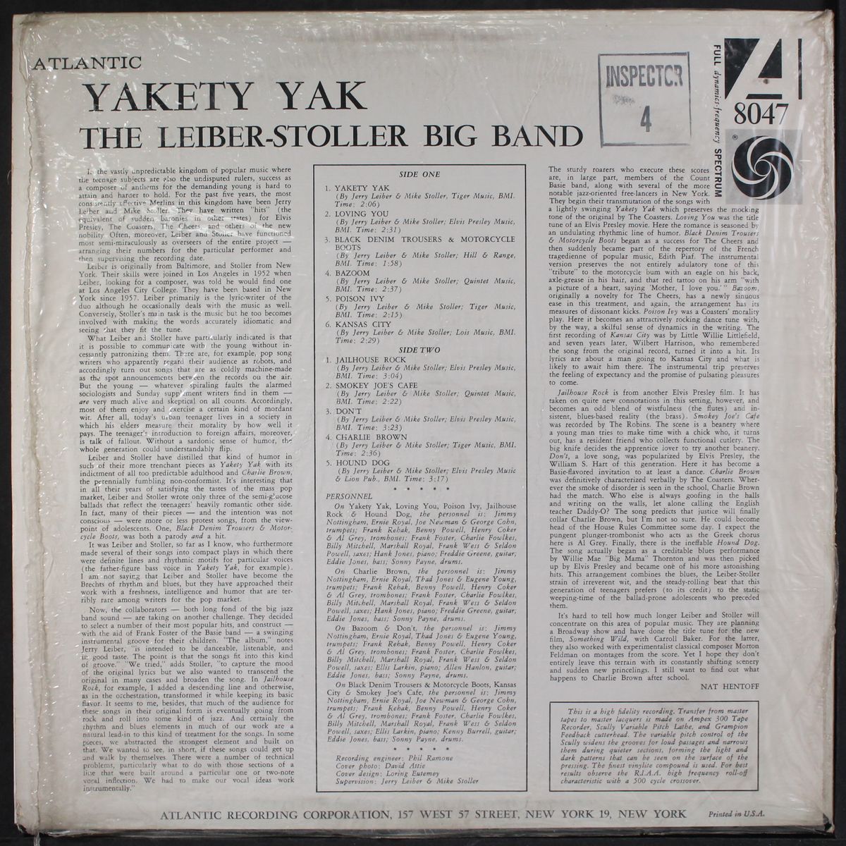 yakety yak by LEIBER-STOLLER BIG BAND