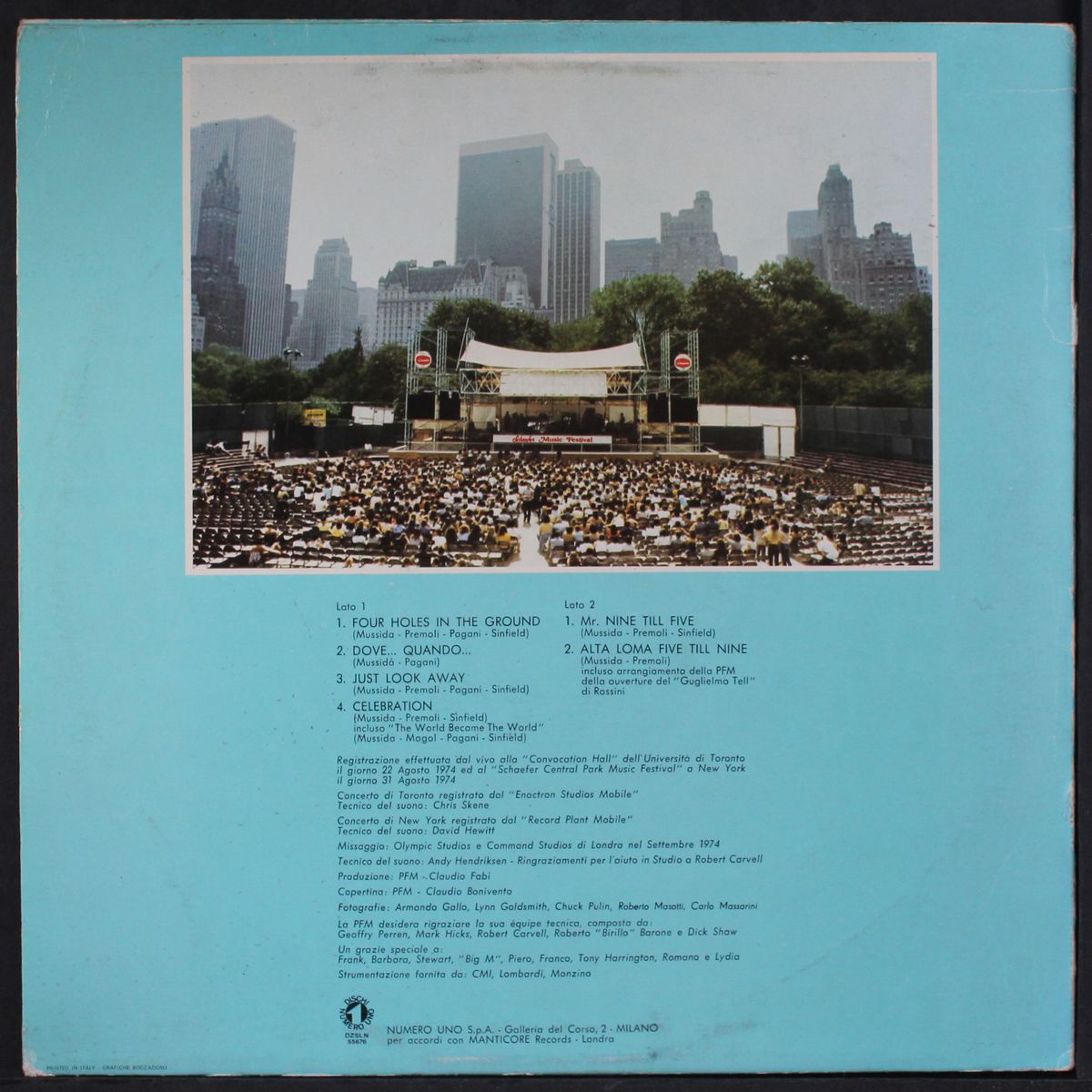 live in u.s.a. by PREMIATA FORNERIA MARCONI