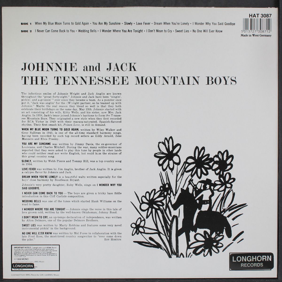 tennessee mountain boys by JOHNNIE & JACK