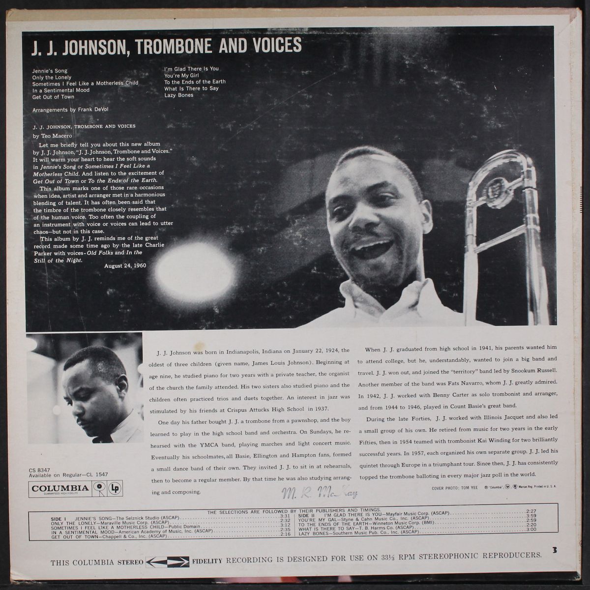 trombone and voices by J.J. JOHNSON