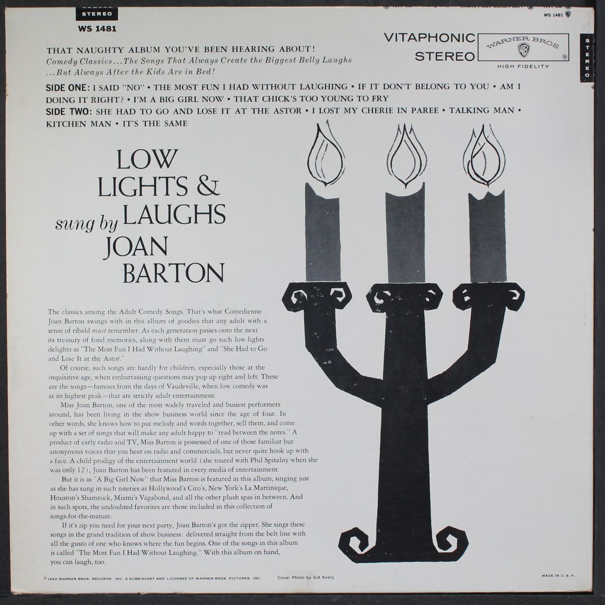 in fidelity, low lights & laughs by JOAN BARTON