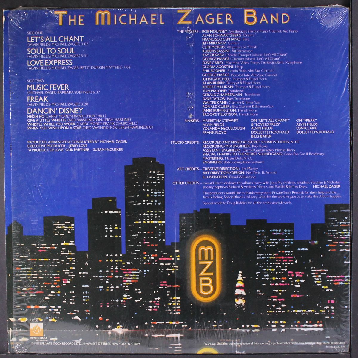 let's all chant by MICHAEL ZAGER BAND