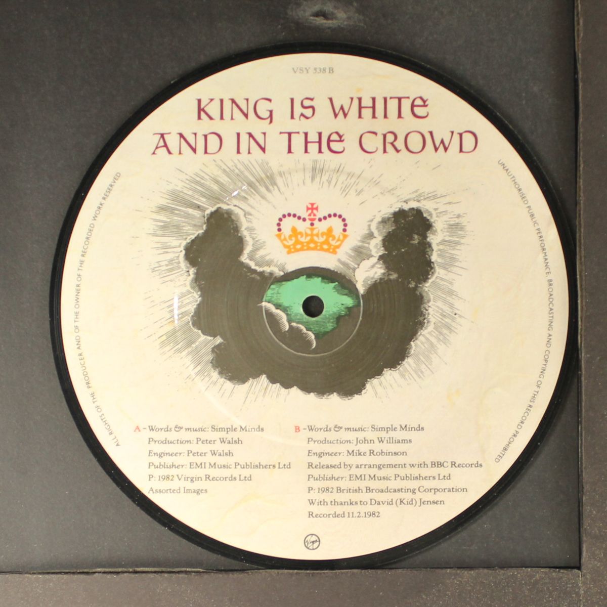 someone somewhere / king is white and in the crowd by SIMPLE MINDS
