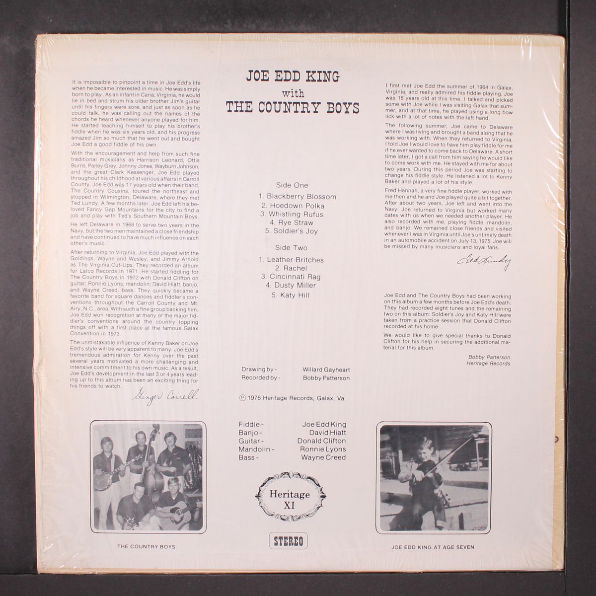 fiddle tunes with the country boys by JOE EDD KING
