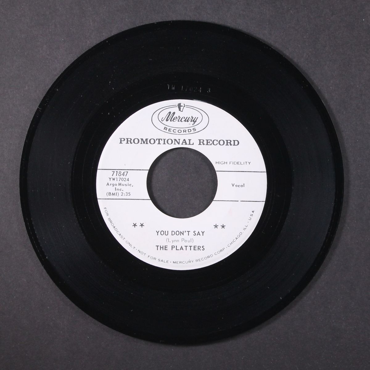 you don't say / i'll never smile again by PLATTERS