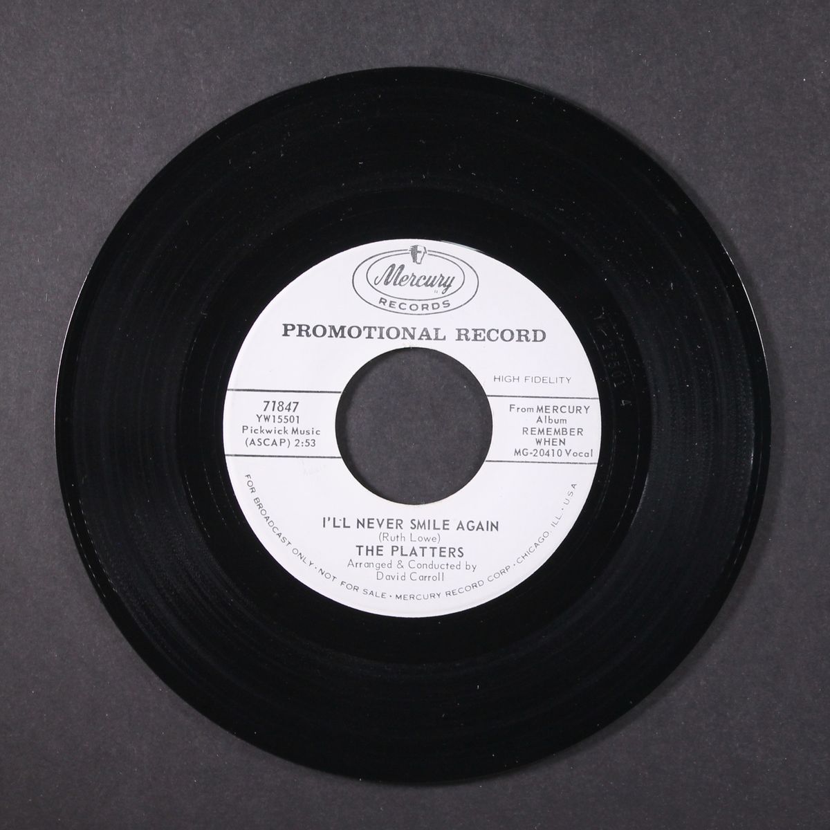 you don't say / i'll never smile again by PLATTERS