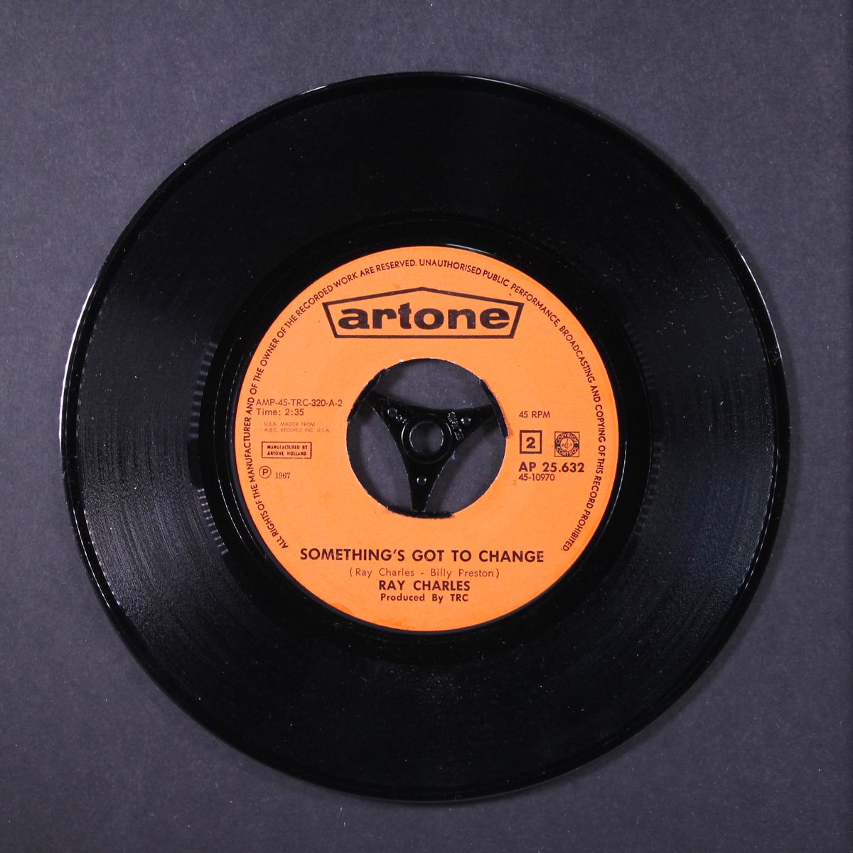 in the heat of the night / something's got to change by RAY CHARLES