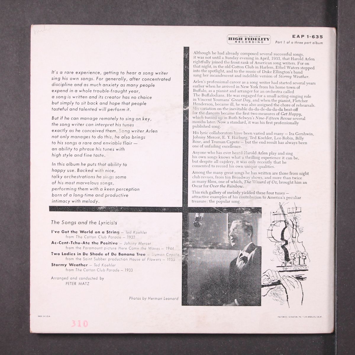 and his songs pt. 1 by HAROLD ARLEN