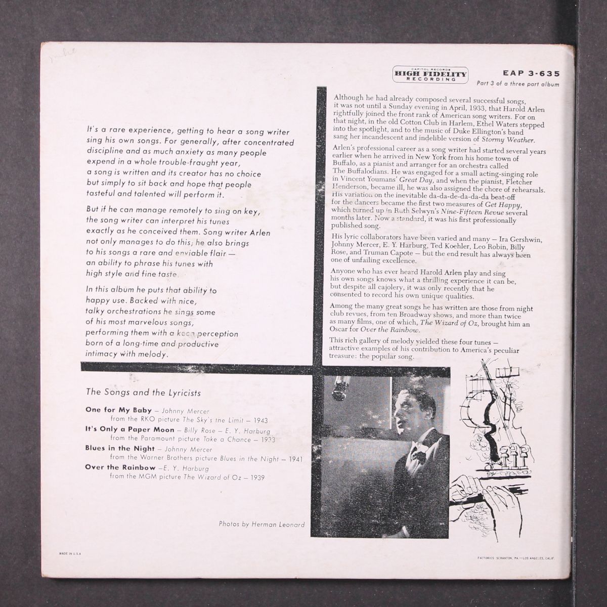and his songs pt. 3 by HAROLD ARLEN