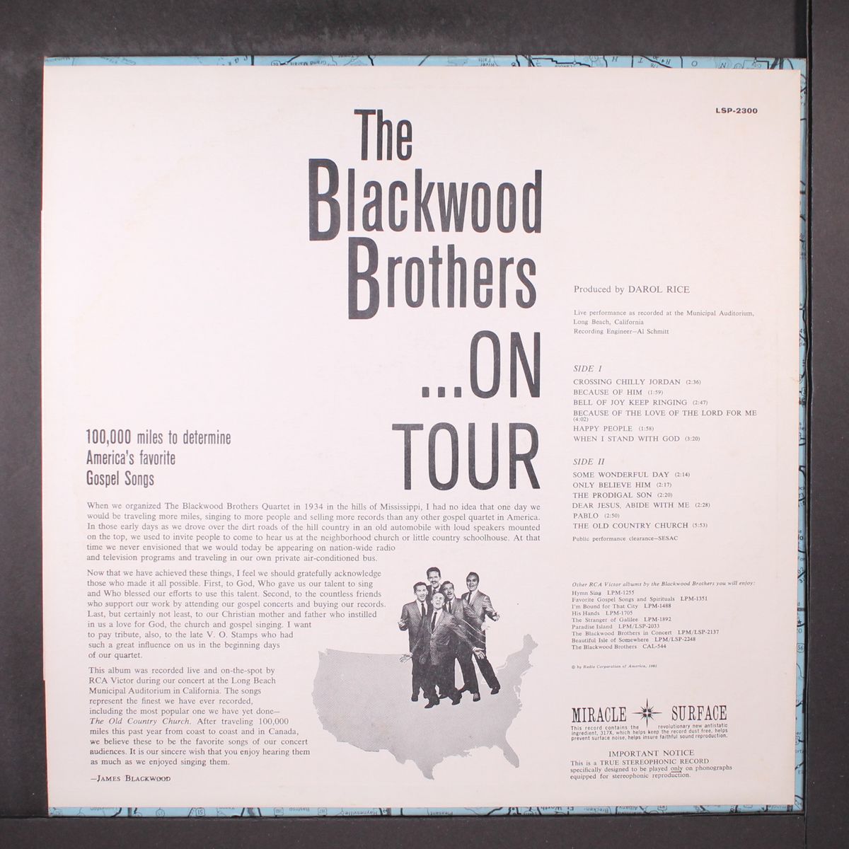 on tour by BLACKWOOD BROTHERS
