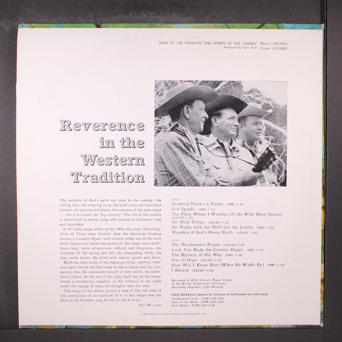 sing hymns of the cowboy by SONS OF THE PIONEERS