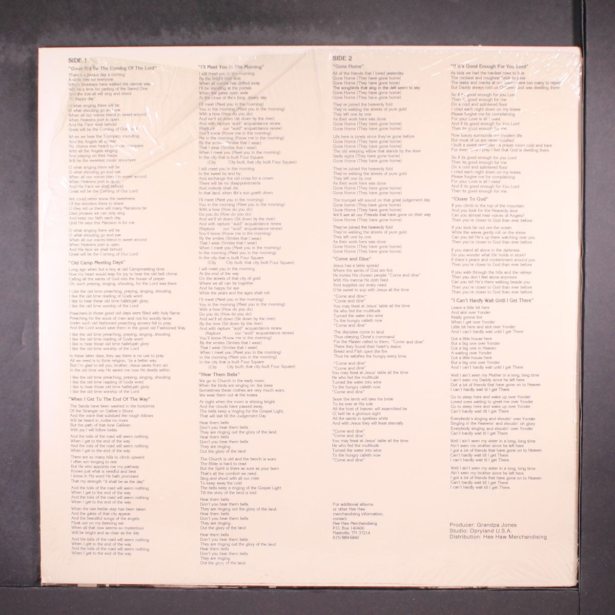 gospel live from hee-haw: best of grandpa by GRANDPA JONES