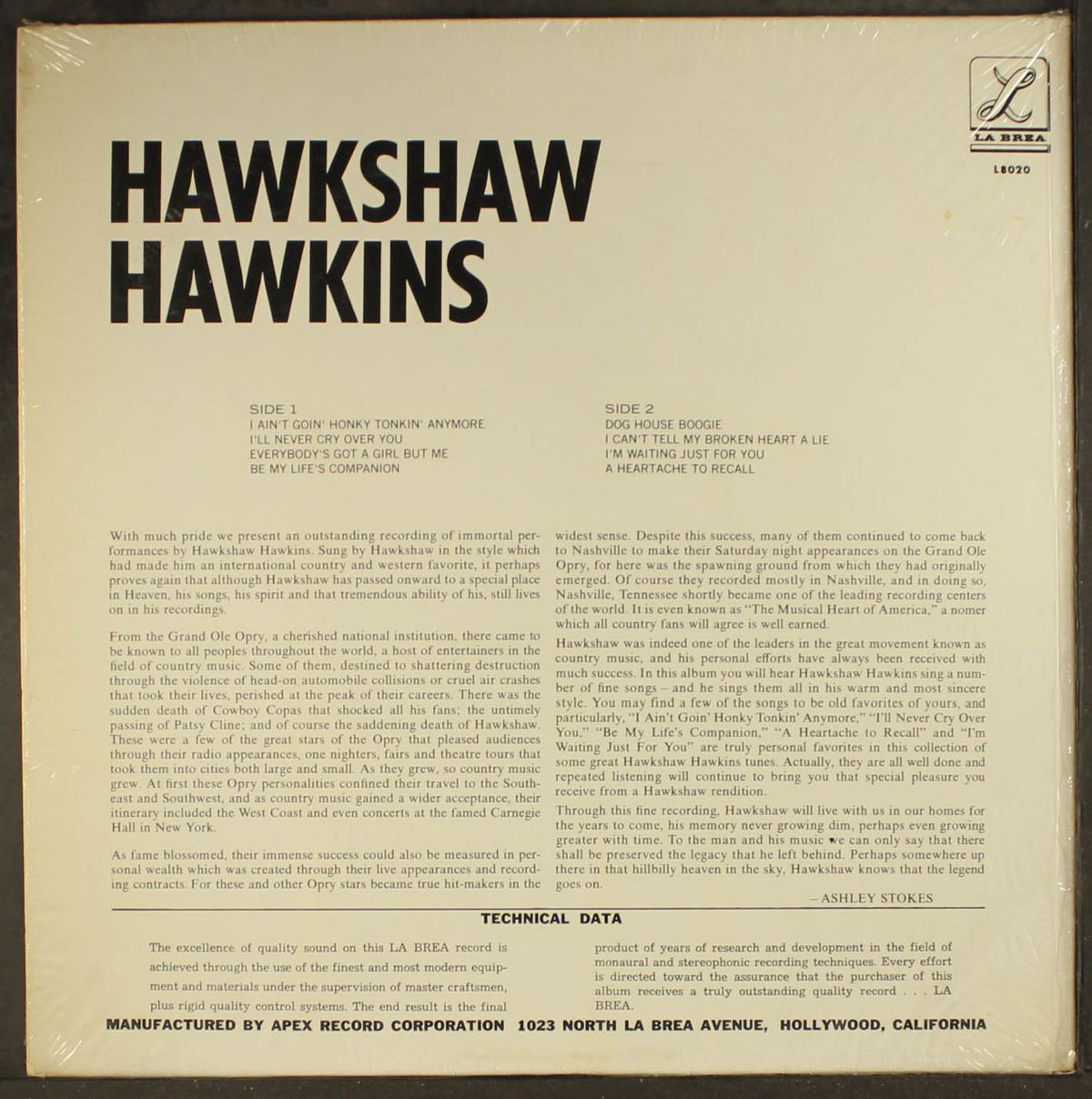 hawkshaw hawkins by HAWKSHAW HAWKINS
