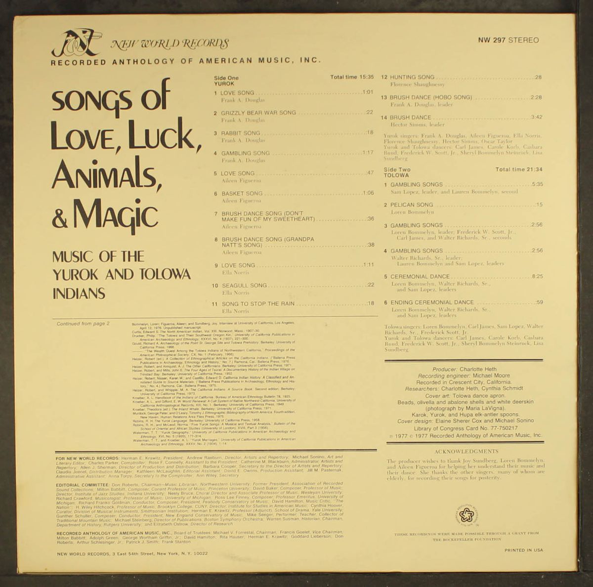 songs of love, luck, animals & magic by VARIOUS