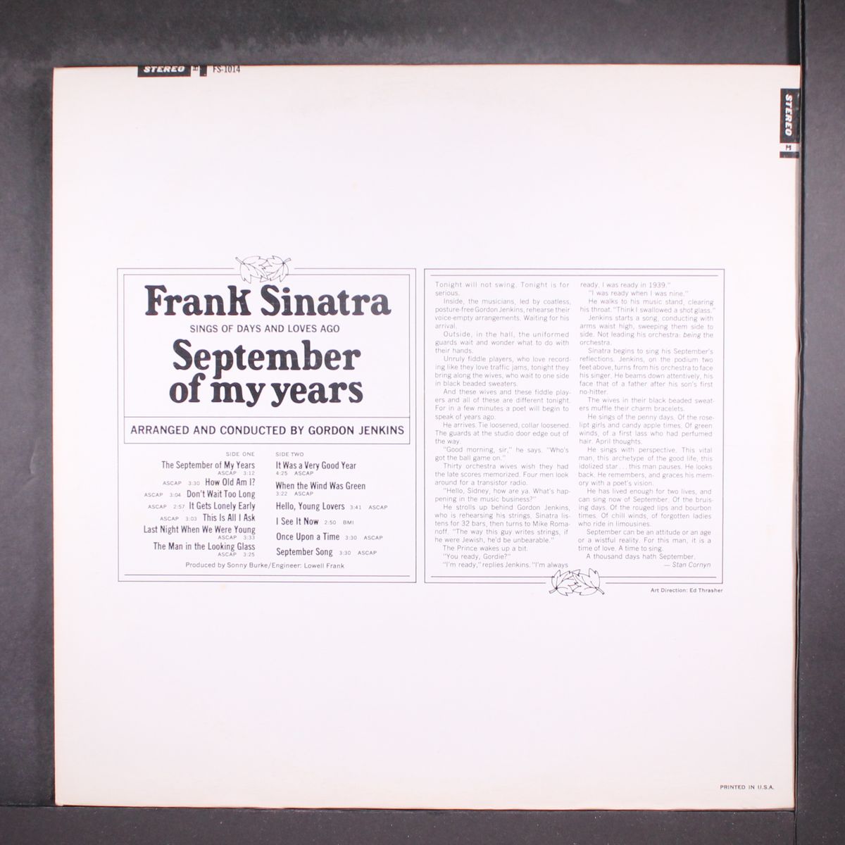 september of my years by FRANK SINATRA