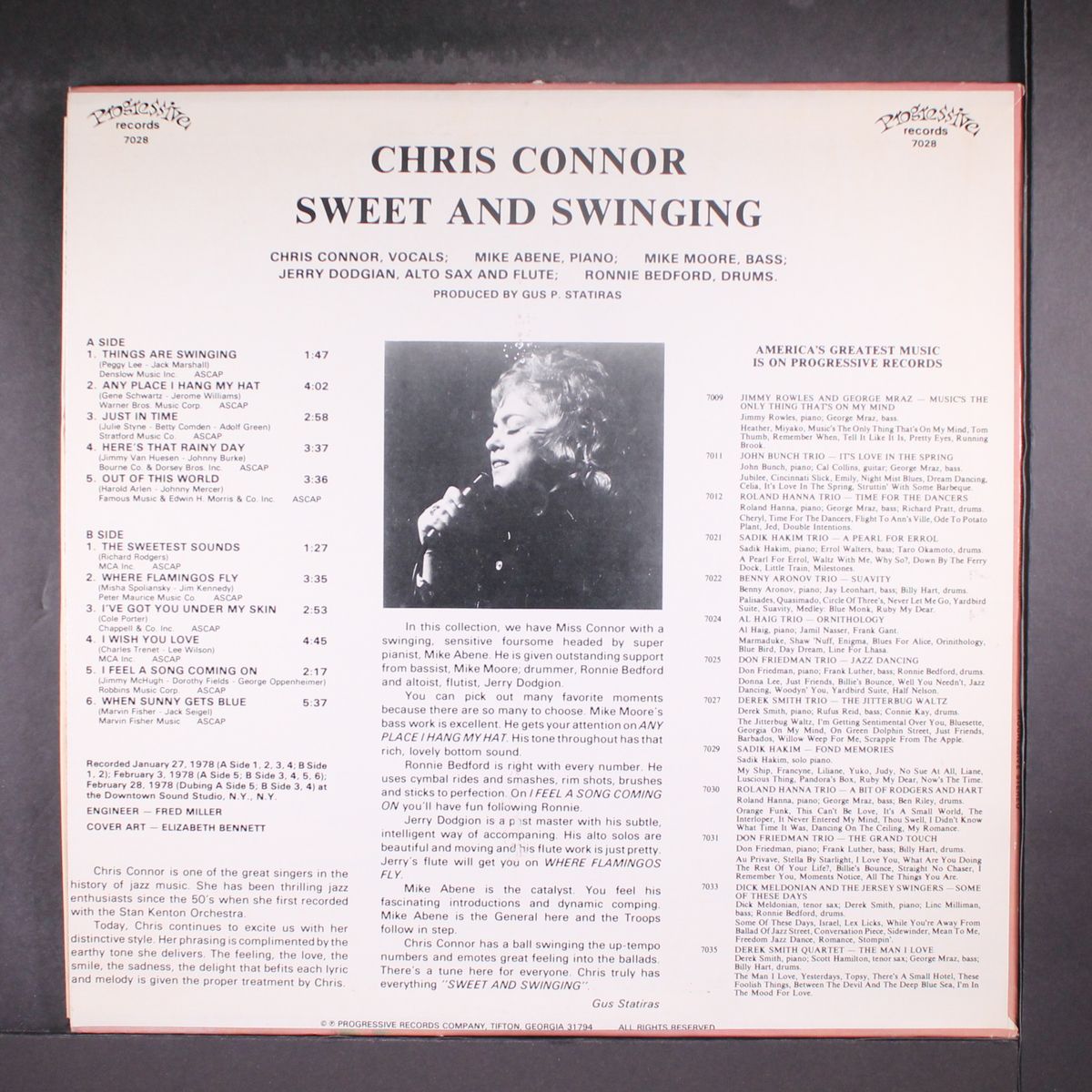 sweet and swinging by CHRIS CONNOR