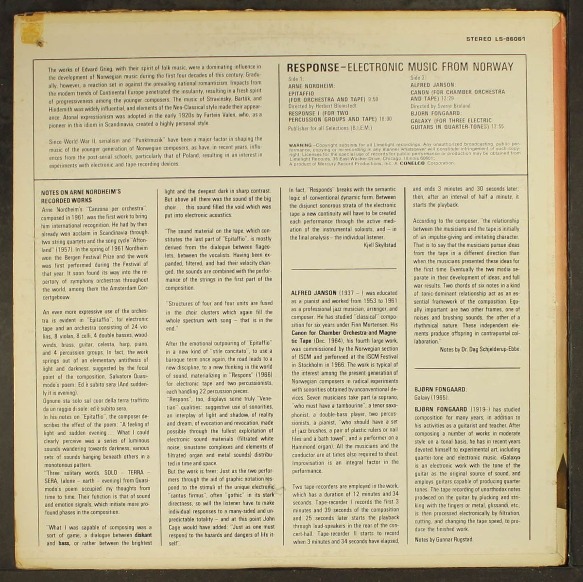 response electronic music from norway by NORDHEIM, JANSEN, FONGAARD
