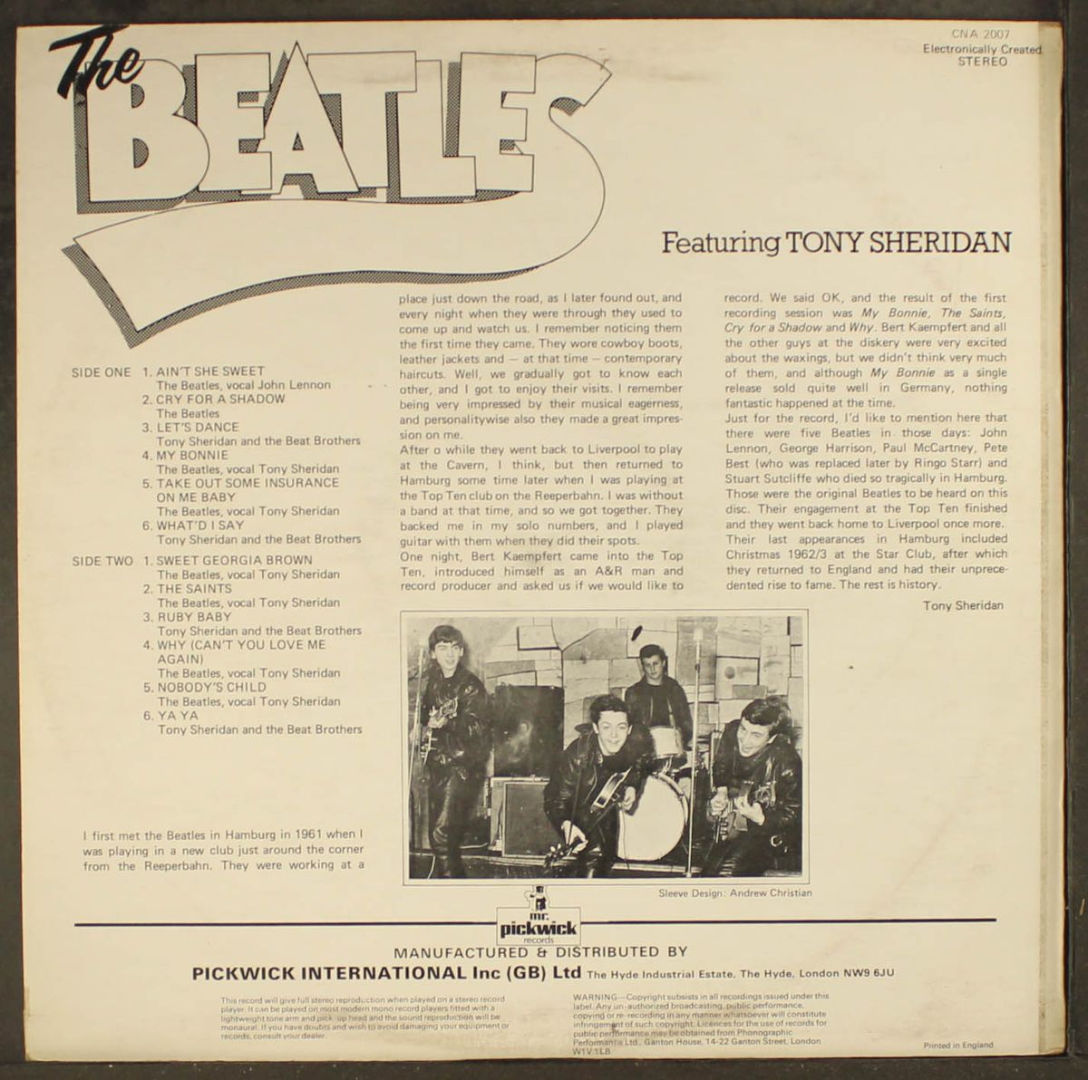 featuring tony sheridan by BEATLES