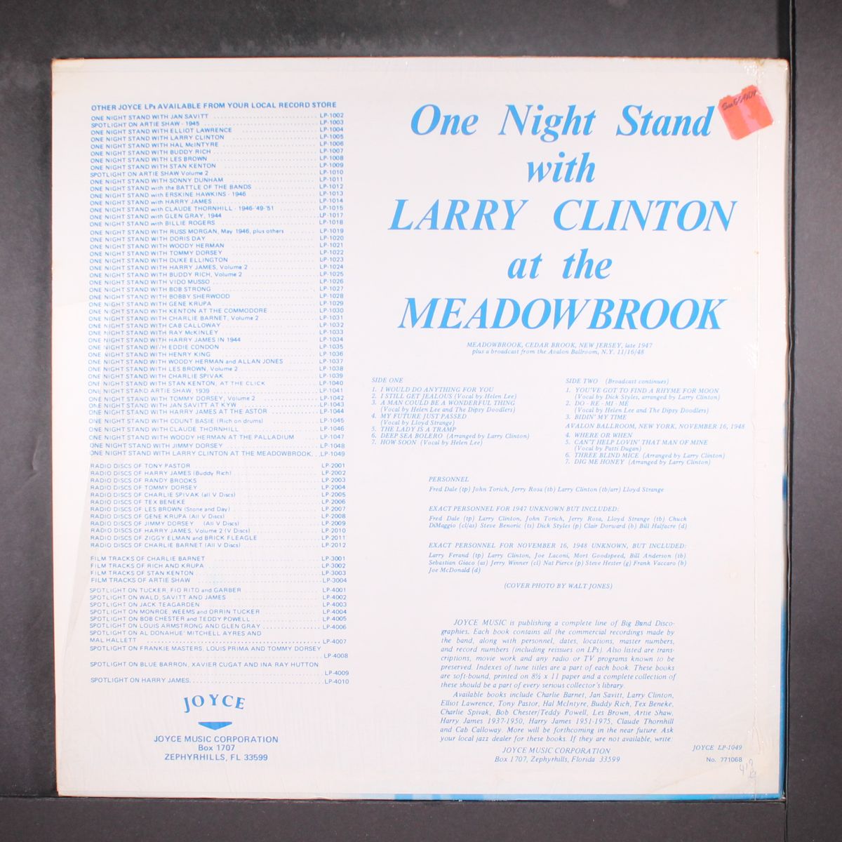 one night stand at the meadowbrook by LARRY CLINTON