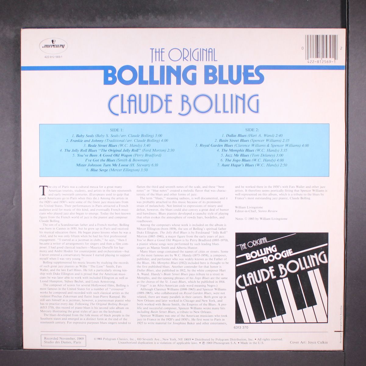 the original bolling blues by CLAUDE BOLLING