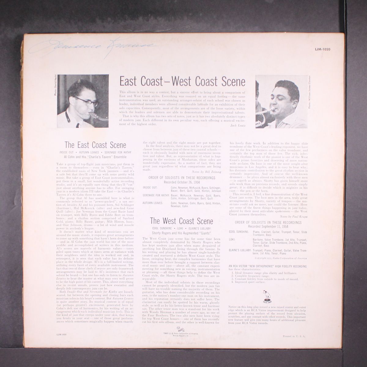 east coast-west coast scene by AL COHN & SHORTY ROGERS