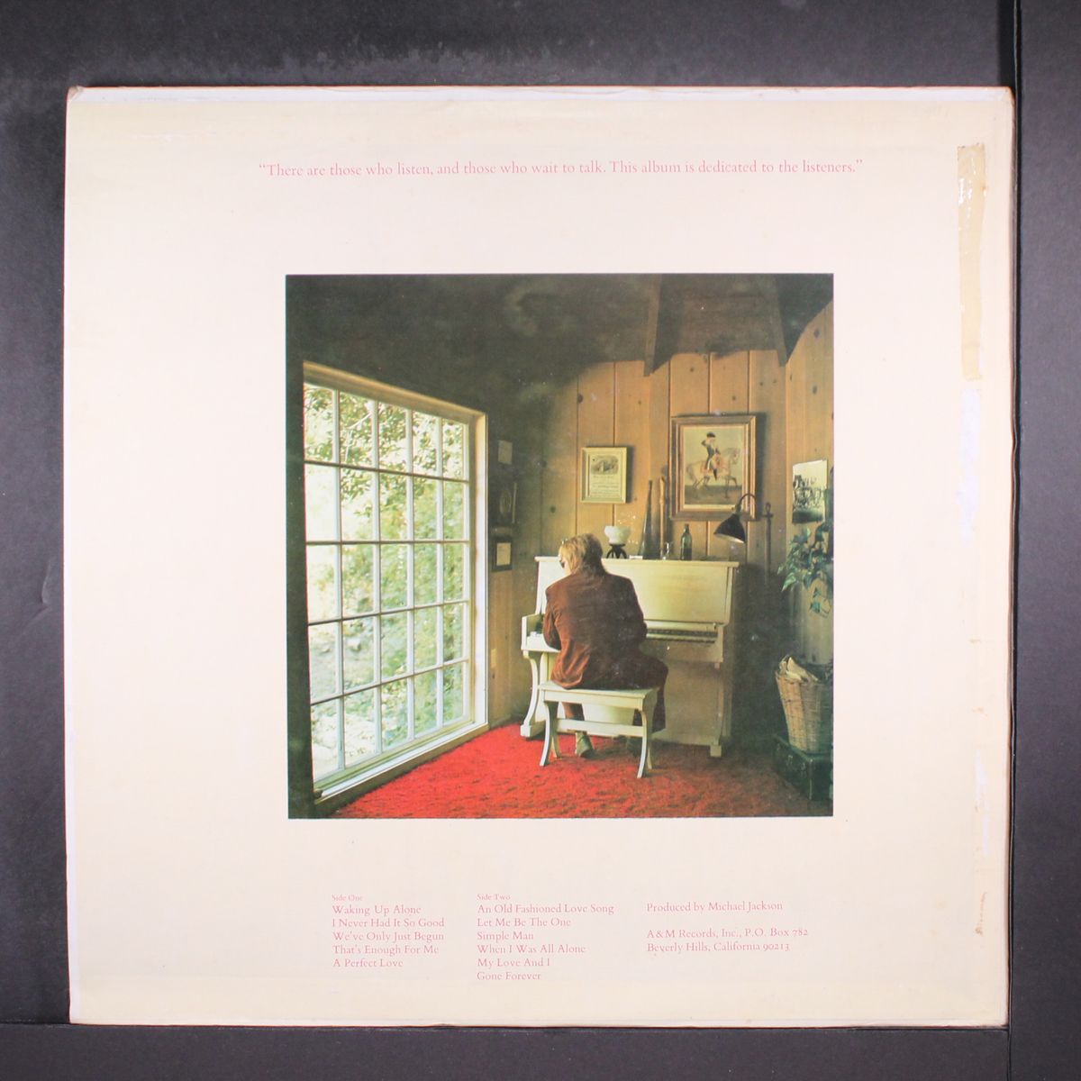 just an old fashioned love song by PAUL WILLIAMS