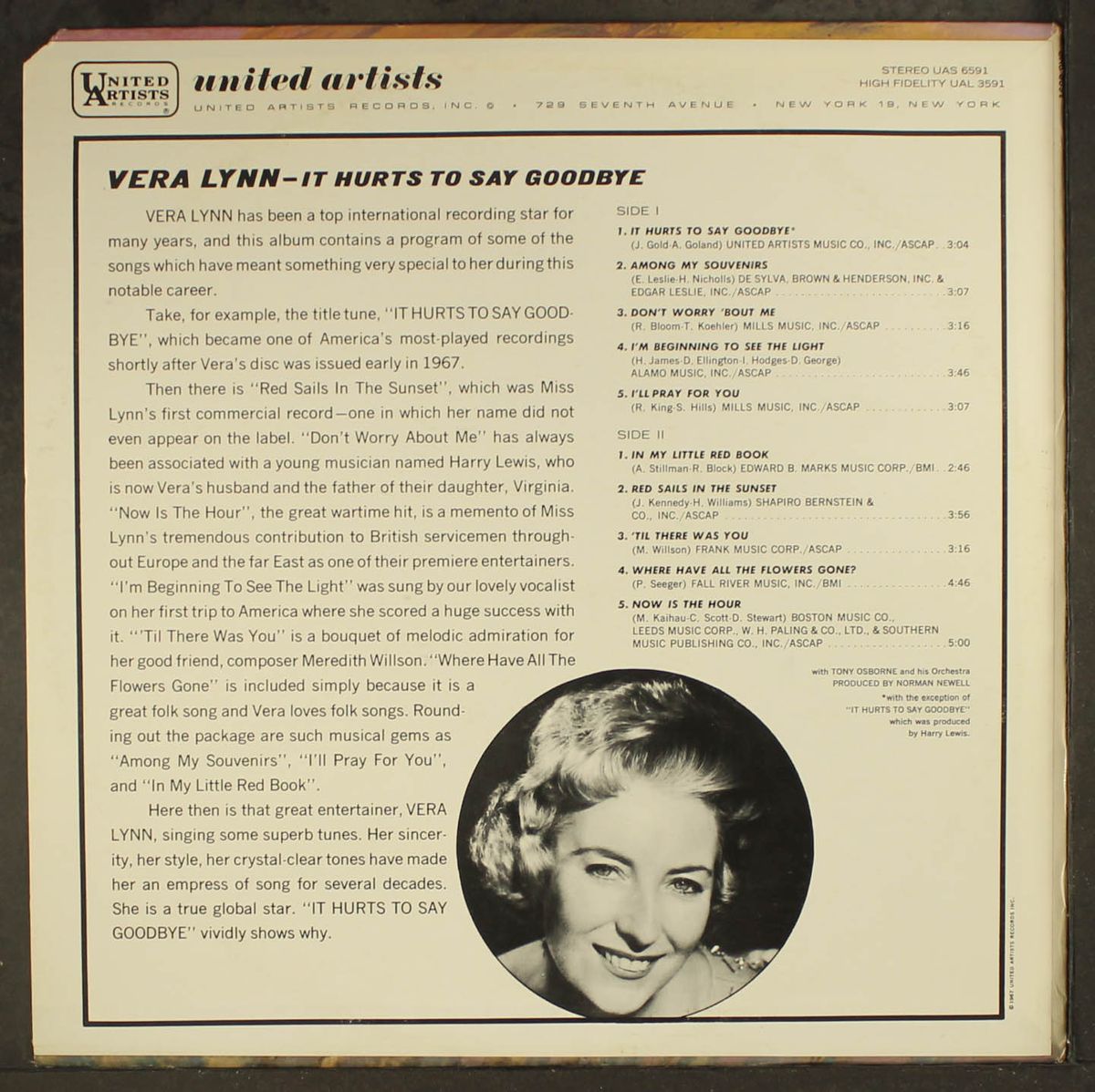 it hurts to say goodbye by VERA LYNN