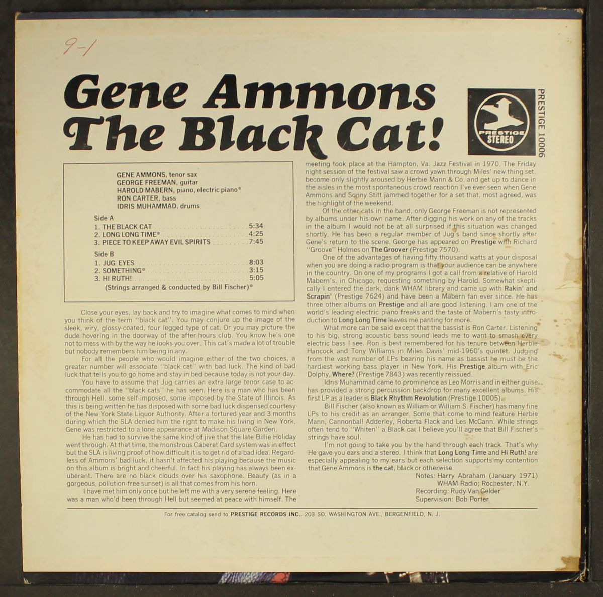 the black cat! by GENE AMMONS