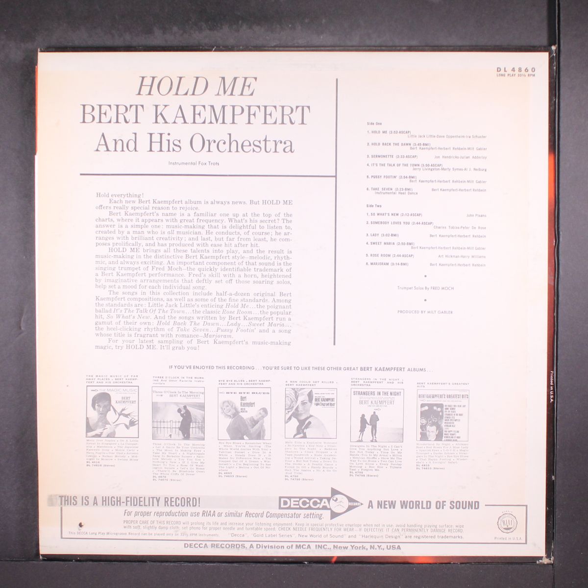 hold me by BERT KAEMPFERT