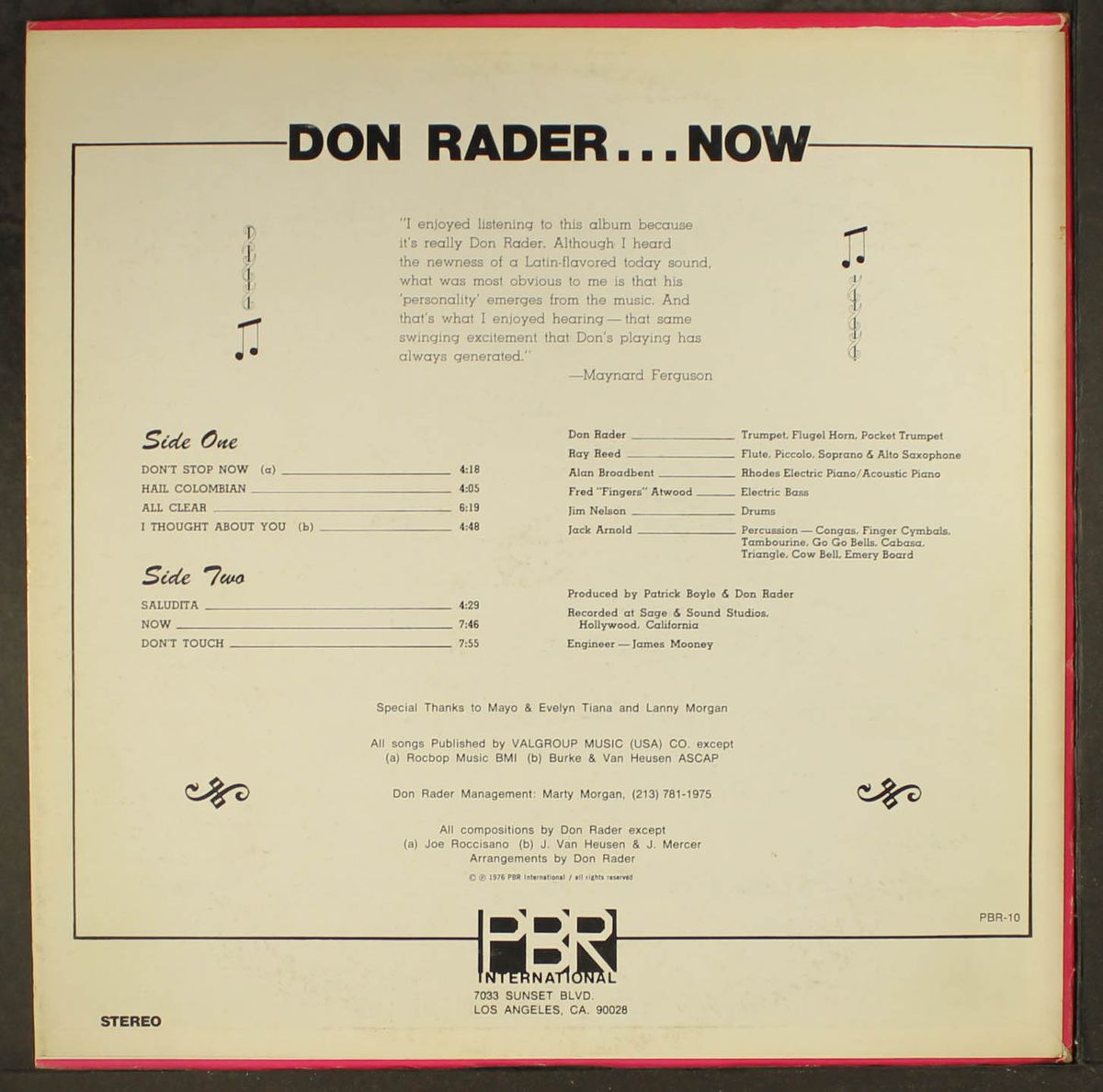 now by DON RADER