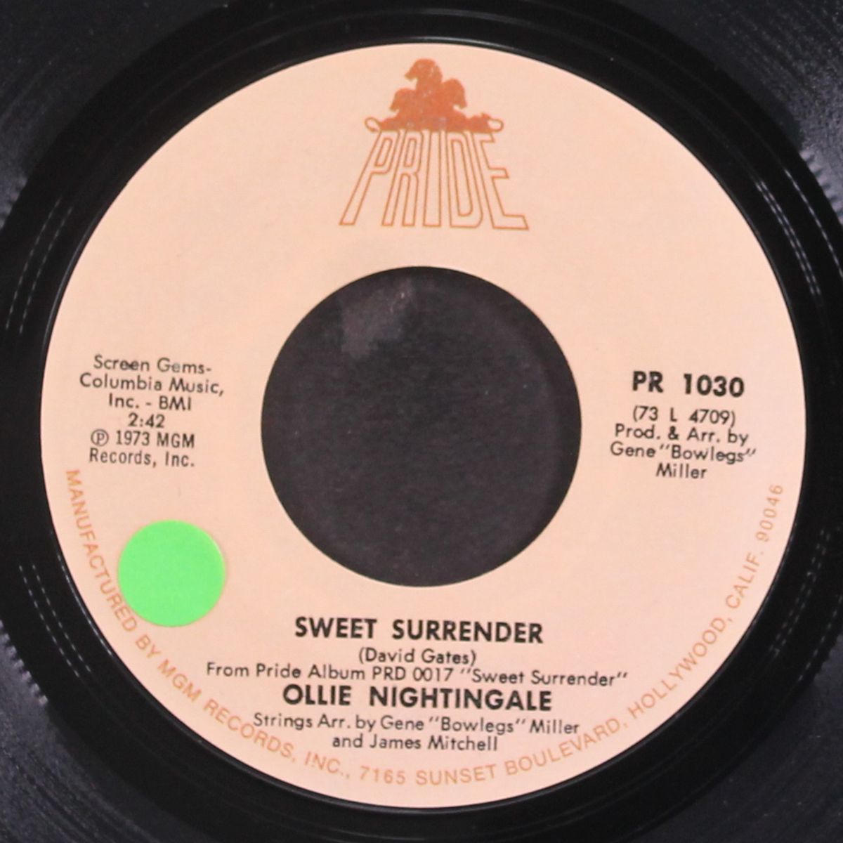 sweet surrender / standing on a promise by OLLIE NIGHTINGALE