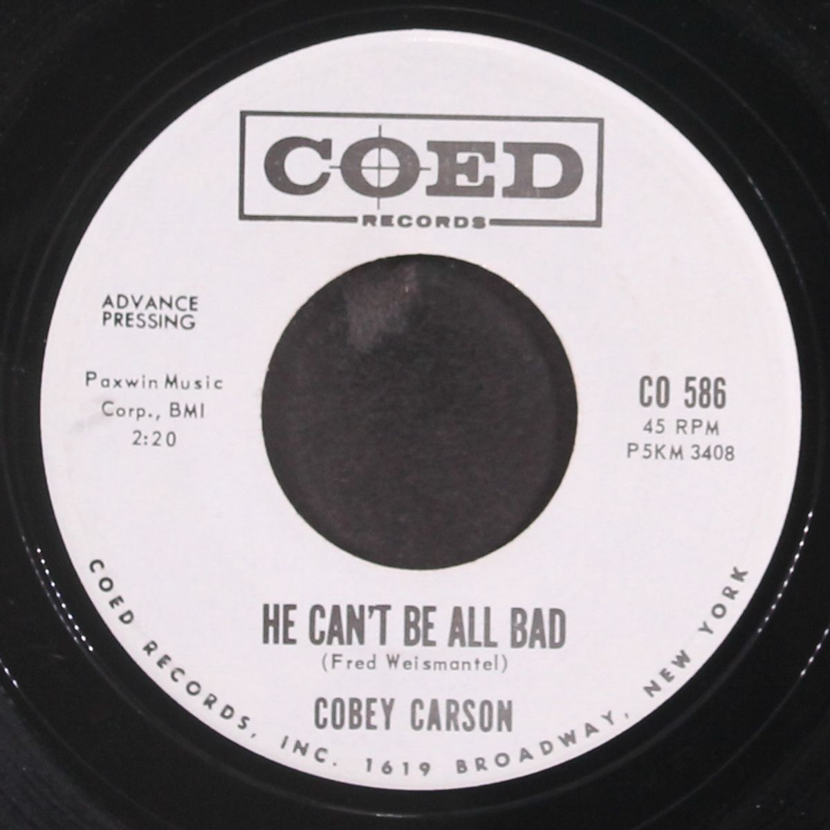 he can't be all bad / too young to be a widow by COBEY CARSON