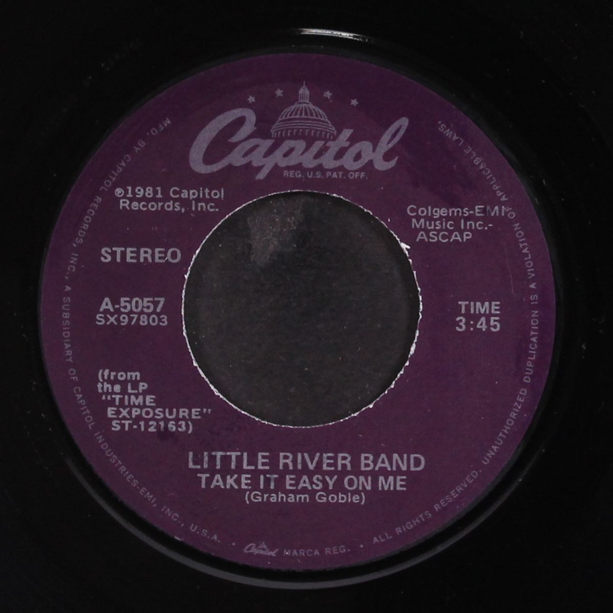 take it easy on me / orbit zero by LITTLE RIVER BAND