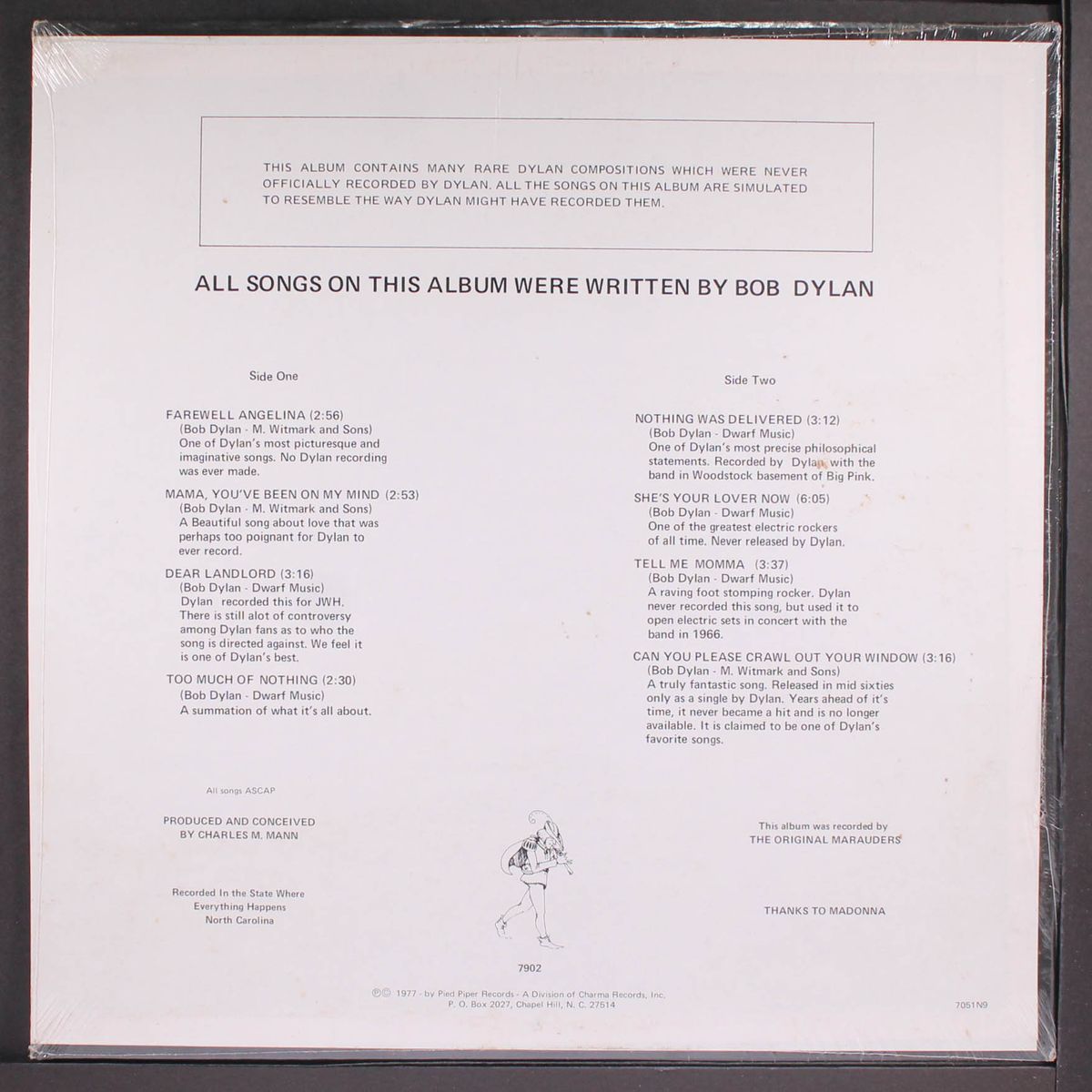 now your mouth cries wolf - a tribute to bob dylan by ORIGINAL MARAUDERS