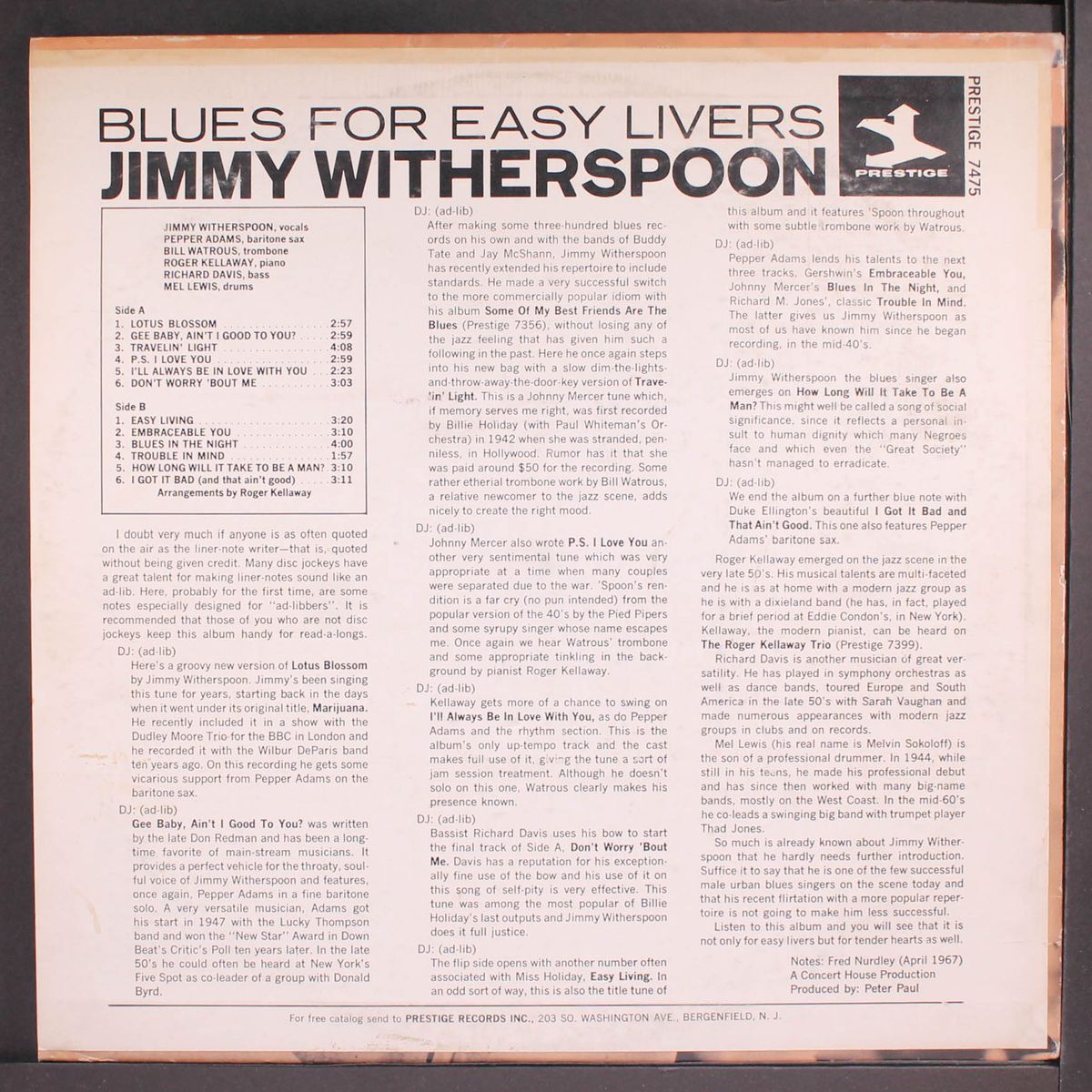 blues for easy livers by JIMMY WITHERSPOON