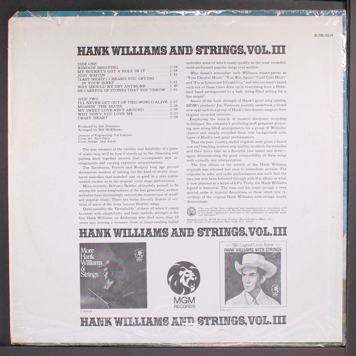 and strings, vol. 3 by HANK WILLIAMS