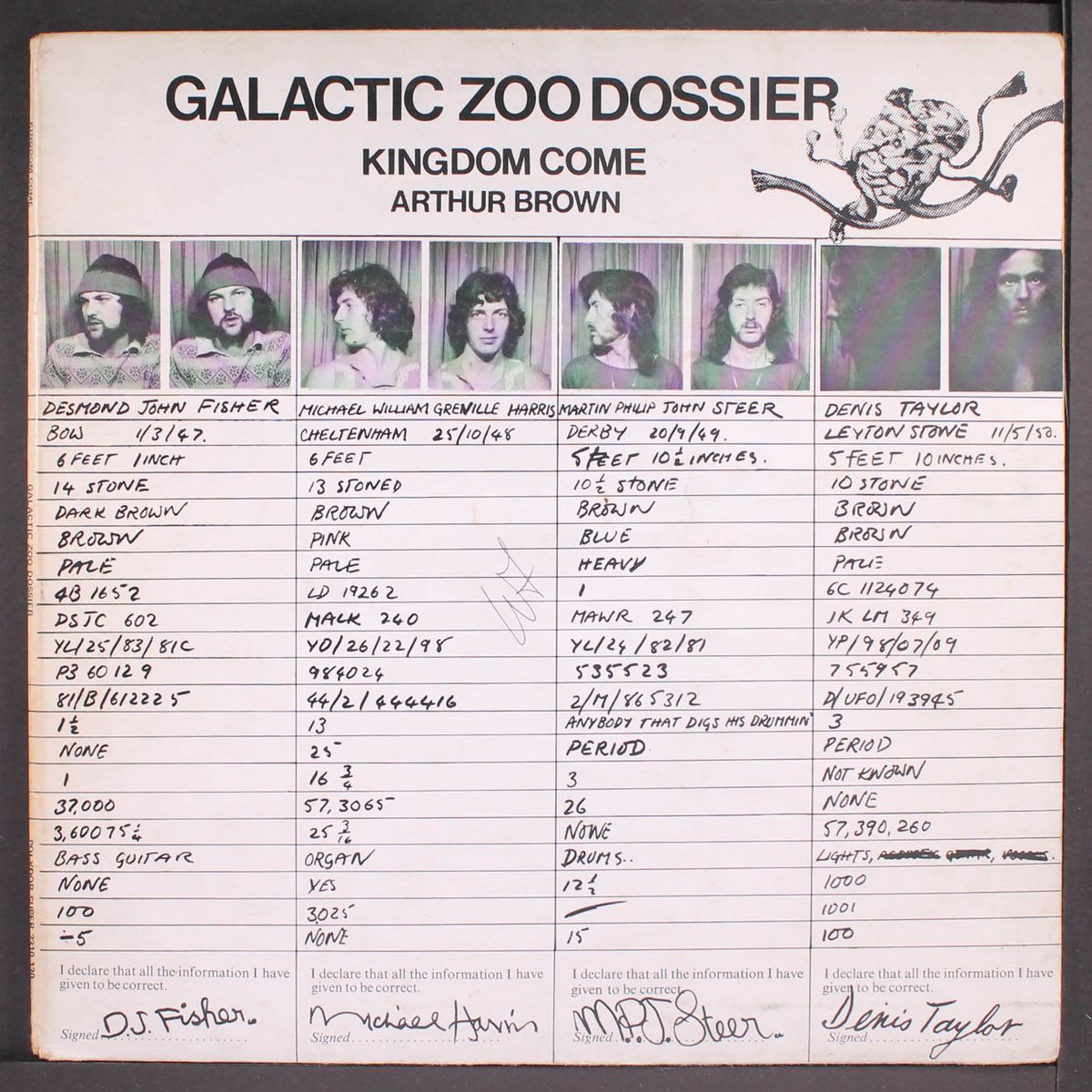 galactic zoo dossier by ARTHUR BROWN'S KINGDOM COME