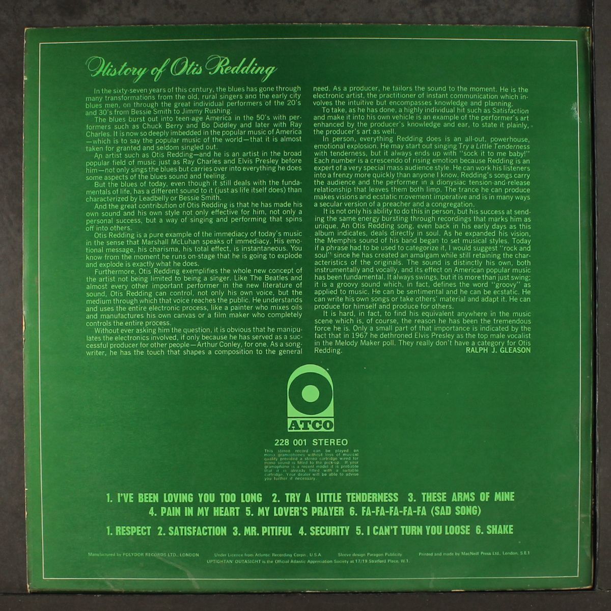 history of otis redding by OTIS REDDING