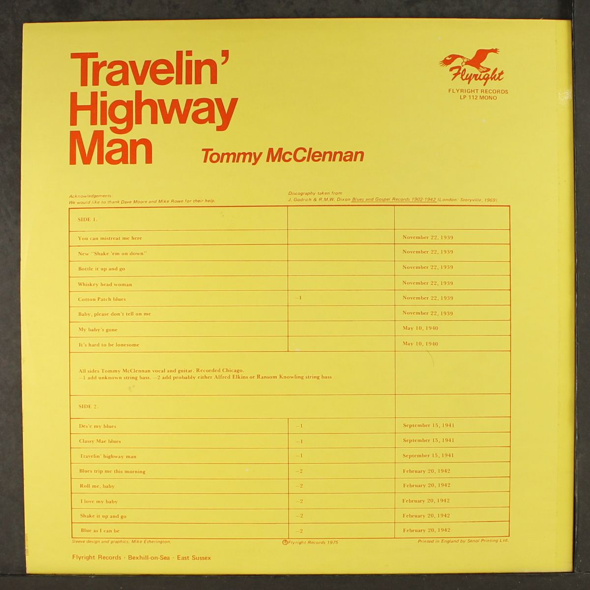travelin' highway man by TOMMY MCCLENNAN