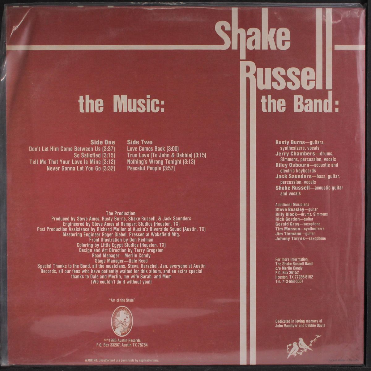 time spent by SHAKE RUSSELL BAND