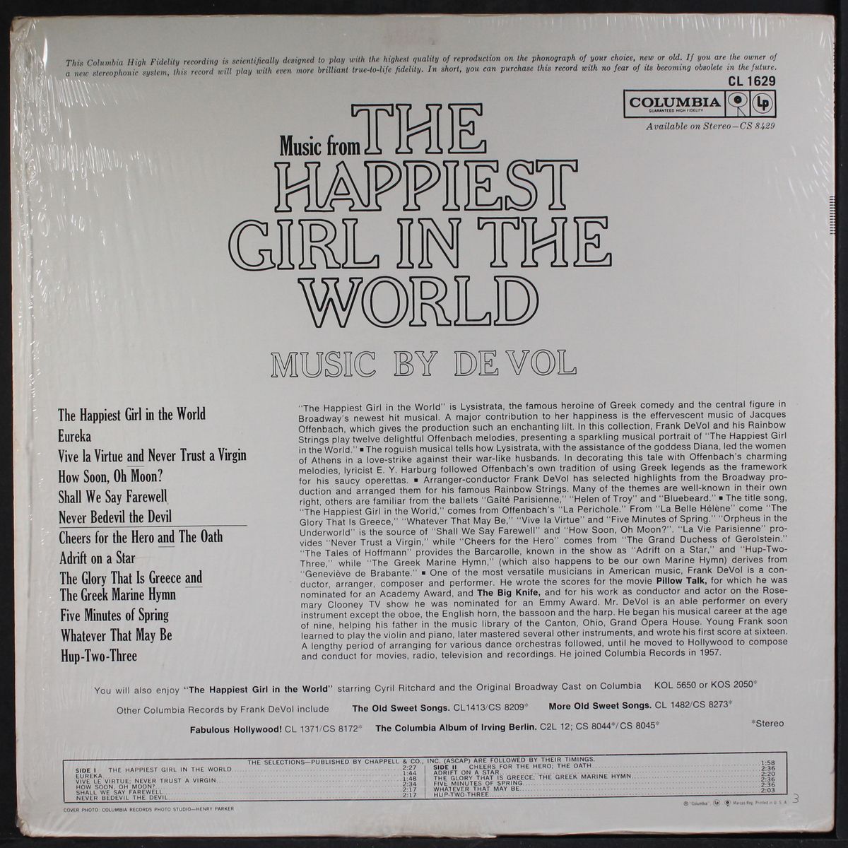 the happiest girl in the world by FRANK DE VOL