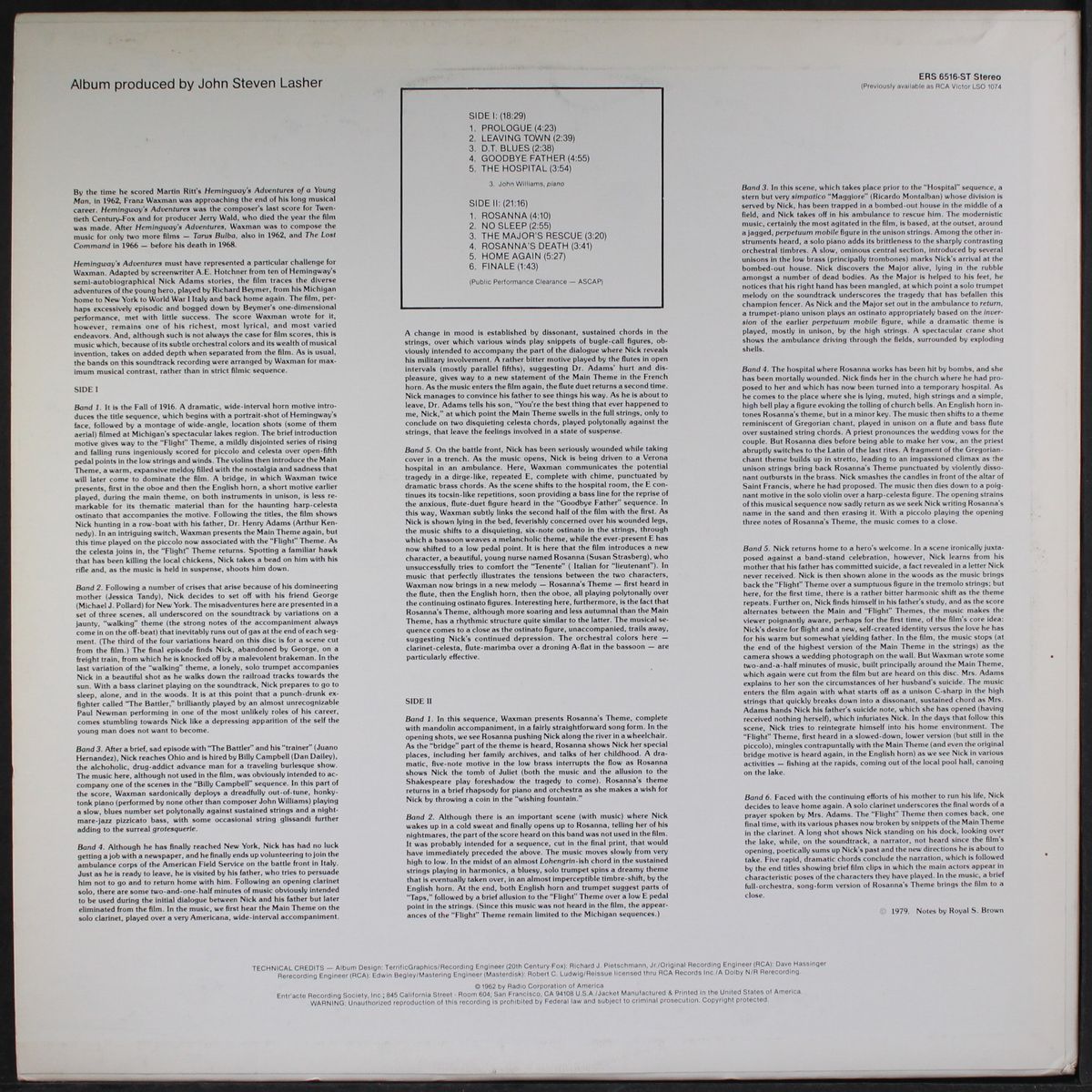 hemingway's adventures of a young man by SOUNDTRACK