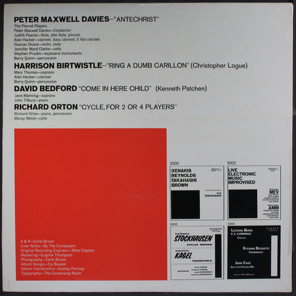 new music from london by DAVID BEDFORD & OTHERS