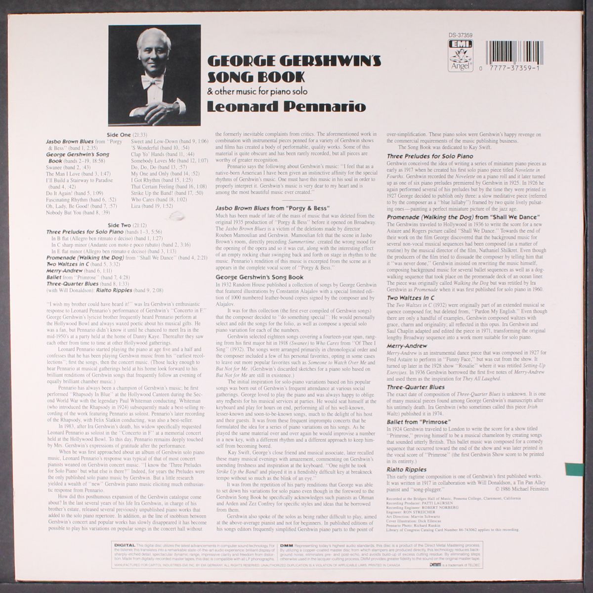 george gershwin's song book by LEONARD PENNARIO